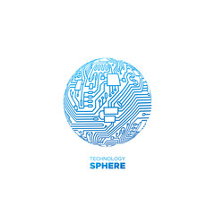 Circuit board circle shape.