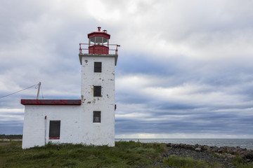 Fototapeta na wymiar Caribou Lighthouse in Nova Scotia