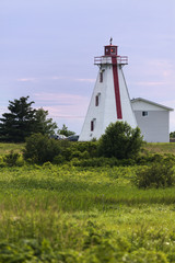 Fototapeta na wymiar Murray Harbour Range Rear Lighthouse on Prince Edward Island