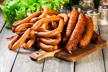 Assorted smoked sausages