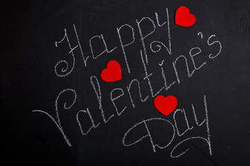 An inscription on Valentine's Day. Concept of holiday, love, lettering.