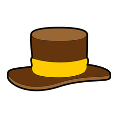 gentleman hat cilinder icon vector illustration design