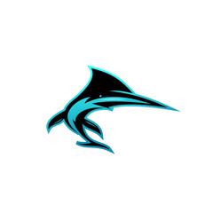 Creative vector symbol of shark.