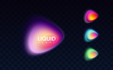 Abstract liquid colorful banner. 