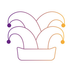 funny harlequin hat icon vector illustration design