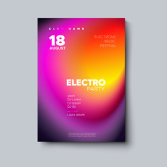 Electronic music festival poster mockup. 