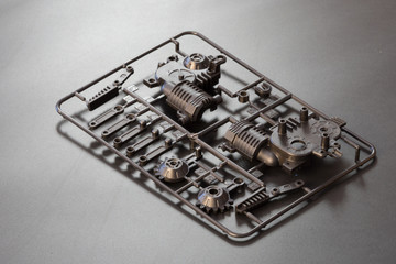 Industrial injection molding press  the manufacture of plastic parts