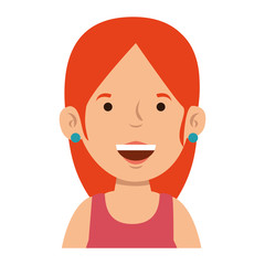 beautiful and young woman character vector illustration design