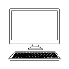 desktop computer isolated icon vector illustration design