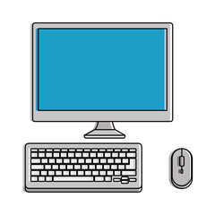 desktop computer isolated icon vector illustration design