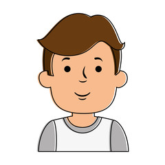 young man model avatar character vector illustration design