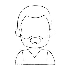 young man model avatar character vector illustration design