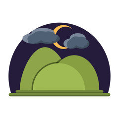 Mountains landscape icon