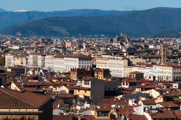 Fototapeta na wymiar Beautiful panoramic view of Florence, Italy.