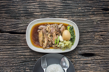 Stewed pork leg. ( Ka Moo )
