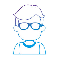 young man model avatar character vector illustration design