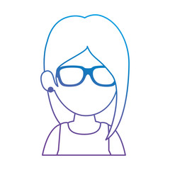 beautiful and young woman character vector illustration design