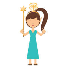 cartoon fairy girl icon