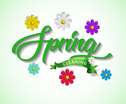 Spring cleaning background. Grand ménage de printemps.