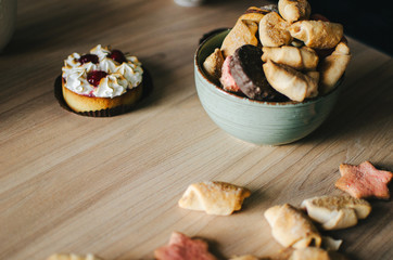 Cookies and desserts on the table