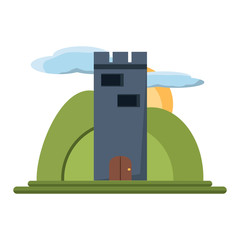 Medieval castle tower icon