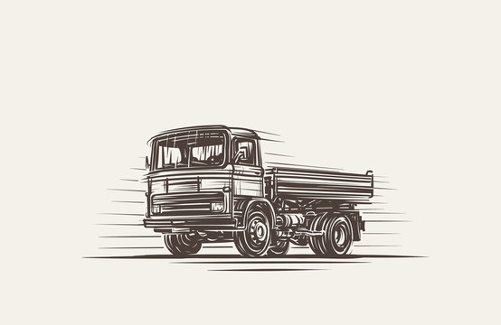 Delivery Truck Illustration. Vector. eps10. 