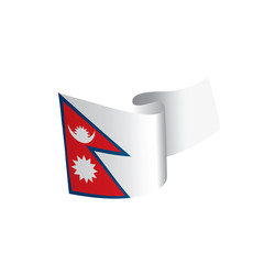 Obraz premium Nepal flag, vector illustration