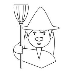 cartoon witch icon