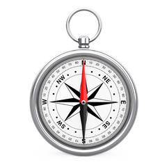 Glossy Vintage Compass with Windrose. 3d Rendering © doomu