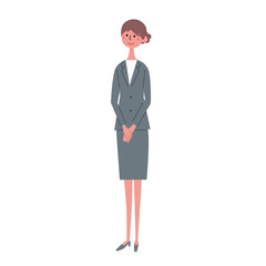 スーツ姿の女性 ポーズ イラスト セット Wall Mural マツ