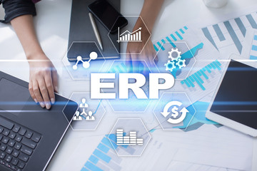 Enterprise resources planning business and technology concept.