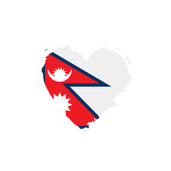 Obraz premium Nepal flag, vector illustration