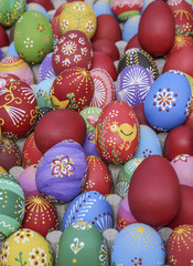 Fototapeta na wymiar colorful painted easter eggs as a background