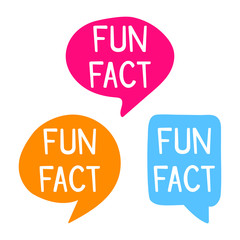 Fun fact. Vector flat illustration on white background.