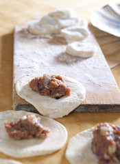 Manti/ Traditional meat dish of the peoples of Central Asia