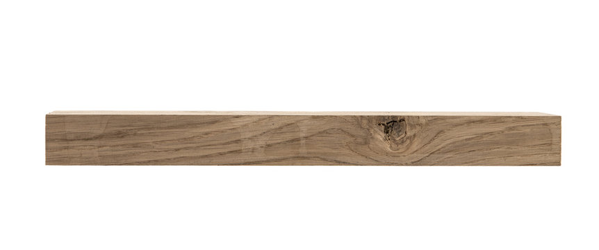 Fototapeta wooden plank isolated on white background