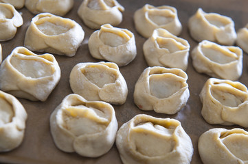 Manti/ Traditional meat dish of the peoples of Central Asia