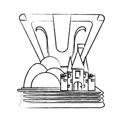 Medieval castle icon