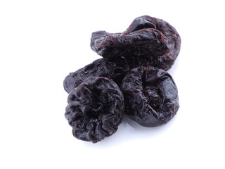 prunes on white background