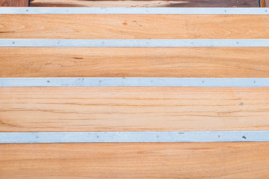 wooden stairs made from plank (top view) for background - Powered by Adobe