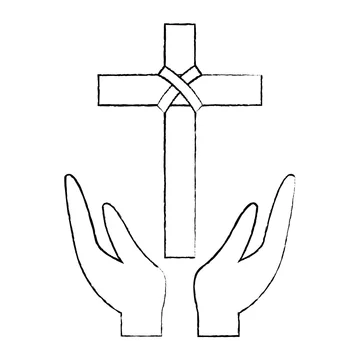 Jesus on the cross. Hand Drawn Sketch Stock Vector Image & Art - Alamy