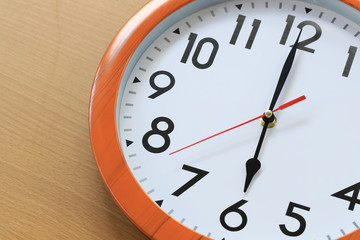 Focus time in clock of six o'clock for the design in your business concept.
