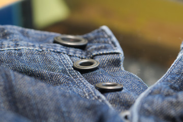 jeans buttons macro 
