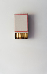 wooden matches close up on white background for design