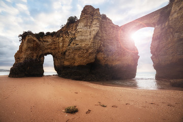 Rocky coastline of Algarve