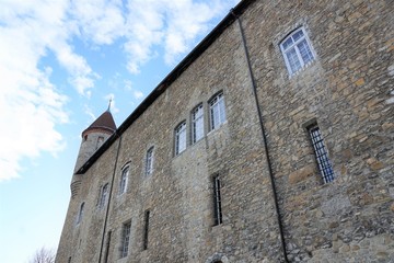 Burg in Bulle in gruyer in der schweiz