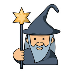 cartoon wizard icon