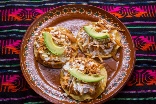 Mexican tinga tostadas