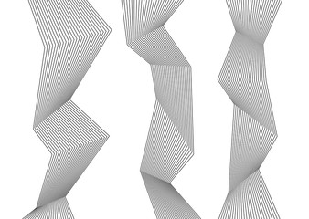 Design element Piligonal many parallel lines wavy form08