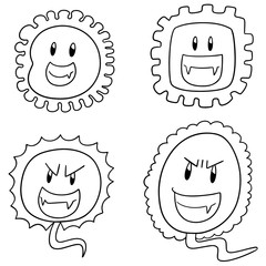 vector set of bacteria